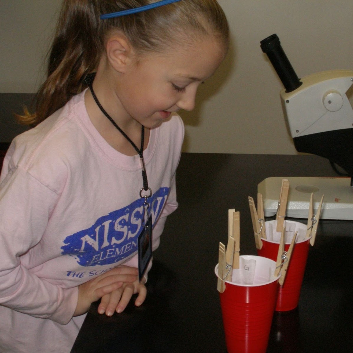 Mary preforming a science experiment